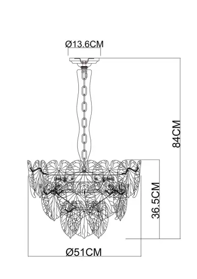 Подвесная люстра Arte Lamp KAPRI A4078LM-6CC, 6хE14