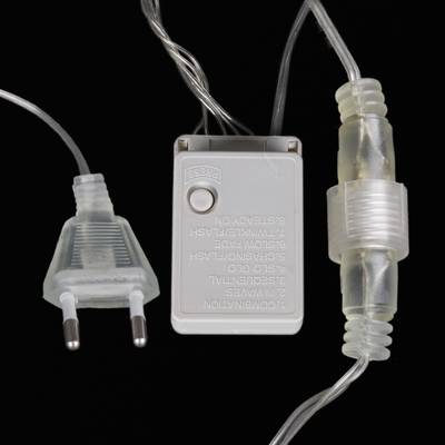 A-056 BL гирлянда светодиодная 5х0,6м 180LED в виде "бахрома" с контроллером , провод прозрачный