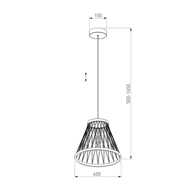 Подвесной светодиодный светильник 40016/1 LED коричневый, LED