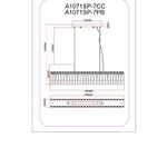 Подвесная люстра Arte Lamp MAYOTTE A1071SP-7CC, 7хG9