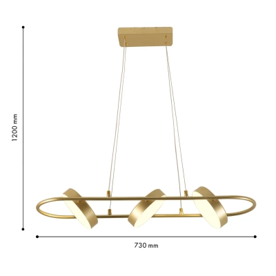 Подвесная люстра Abris 4677-3P, LED*48W, 1700LM, 3000-6000K, IP20. ТМ F-Promo