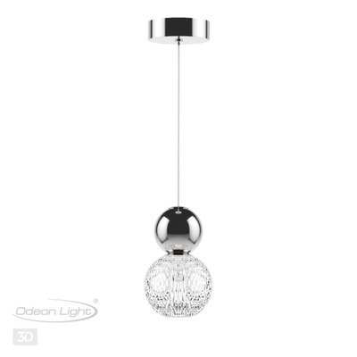 5007/7L L-VISION ODL23 573 хром/прозрачный/металл/акрил Подвес LED 7W 4000K 350Лм CRYSTAL