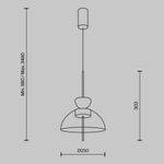 Подвесной светильник Bangkok 3000К 12Вт, MOD185PL-L12CG3K2. TM Maytoni