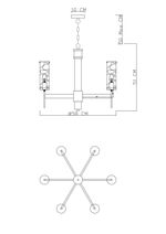 Подвесная люстра Divinare SHAM 4505/17 LM-6, 6хE14