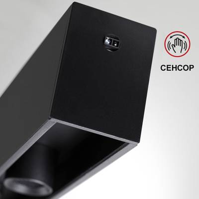 359305 OVER NT24 000 черный Светильник подвесной диммируемый со сменой цв.температуры (сенсор) IP20 LED 15W/30W 4000К/2700,4000,6000K 220-240V FERMO