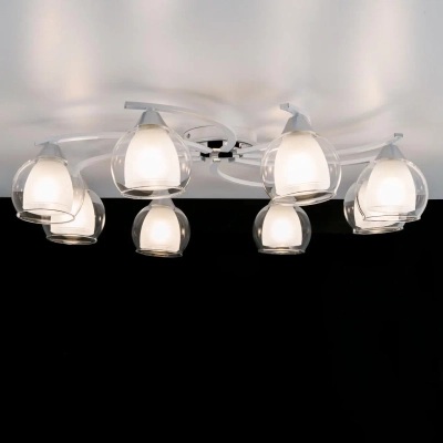 Citilux Кристи CL152180 Люстра потолочная Белая Хром