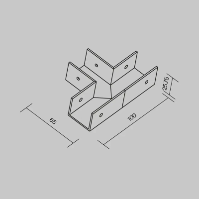 Коннектор T-образный для профиля Elasity IP, O-TR001-TC. TM Maytoni