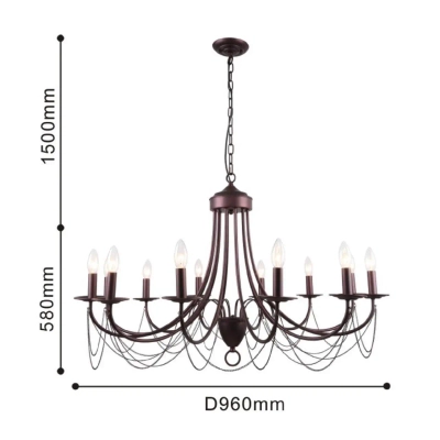 Подвесная люстра Plini 2590-12P, 12*E14*40W. ТМ F-Promo