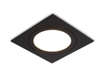 Светильник встраиваемый TN6609 BK черный IP44 GX53 max 15W 110*110*23