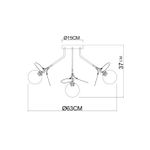 Потолочная люстра Arte Lamp PEACOCK A1369PL-7GY, 7хG9