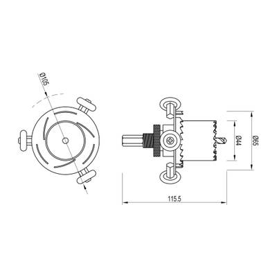 Двухуровневая коронка ATK-DRILL-R44-R65 (Arlight, IP20 Металл, 3 года)