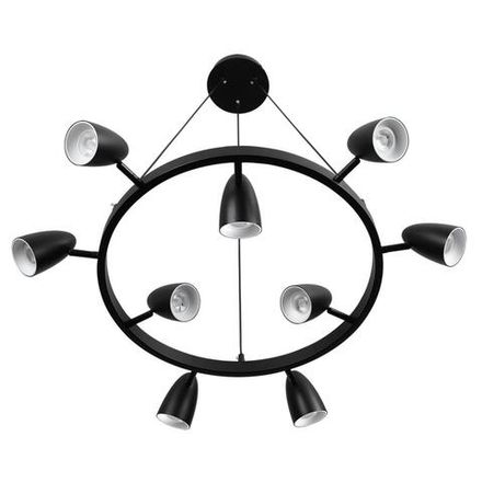 8237/9 COMFI LN25 черный, металл Светильник подвесной GU10 9*35W 220V ILMINA