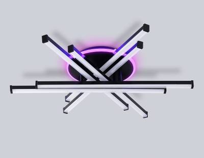 Светильник светодиодный потолочный FL6272 BK черный 76W 3000K-6400K+RGB 700*615*135 (ПДУ ИК)