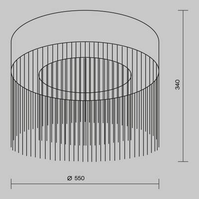 Потолочный светильник Imaginary 3000K 36Вт, MOD190CL-L36G3K. TM Maytoni