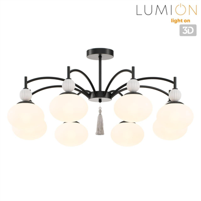 8273/8C NEOCLASSI LN26 041 черный/серый/белый, металл/керамика/стекло Люстра потолочная Е14 8*40W 220V GLORIYA