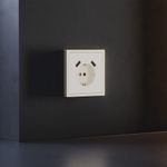 VLS000913 Накладка для розетки с заземлением и защитными шторками, с USB A+A, S70 (хлопок). (ТМ Maytoni)