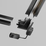 Коннектор питания угловой Radity встраиваемый черный, TRA084CPC-B-12. TM Maytoni