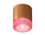 Комплект накладного светильника с композитным хрусталем XS7404030 SCF/PI кофе песок/розовый MR16 GU5.3 (C7404, N7193)