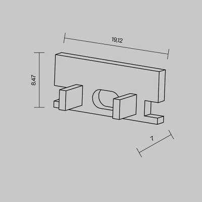 Комплект заглушек (для профиля ALM-1908-S-2M) 2 шт., 642009. TM Maytoni