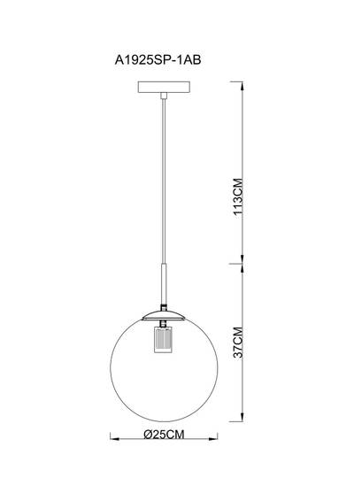 Подвесной светильник Arte Lamp VOLARE A1925SP-1AB, 1хE27