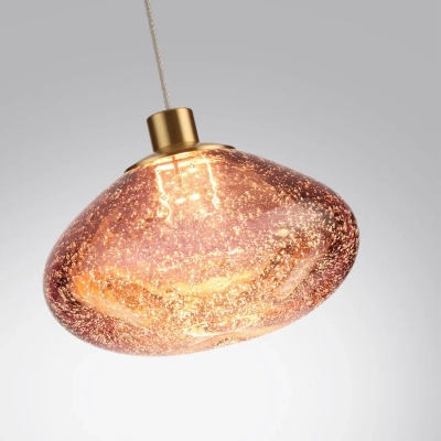 7043/4L L-VISION ODL25 249 Подвесной светильник бордовый/бронз/металл/стекло IP20 LED 4W 3000K 220V MELA