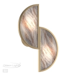 5448/2W L-VISION ODL_EX25 085 Настенный светильник бронзовый/металл/акрил/искусств/бежев-серый мрамор IP20 LED 2*G9 40W 220V TOSCANA