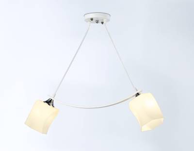 Светильник подвесной TR303154/2 WH/CH/FR белый/хром/белый матовый E27/2 max 40W 640*115*410