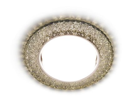 Встраиваемый точечный светильник со светодиодной лентой G298 CL/WW хром/прозрачный GX53+3W(LED WARM)