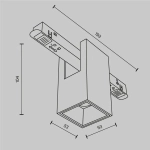 Трековый светильник Альфа / Alfa Exility 3000K 7Вт 50°, TR121-2-7W3K-BS. TM Maytoni