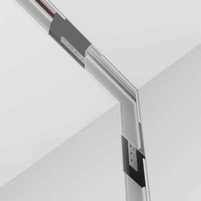 Коннектор угловой внутренний Exility встраиваемый под ГКЛ 9,5мм, белый, TRA034CL-42W. TM Maytoni