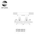 ST206.428.02 Св-к встр. Черный GU10 2*50W  IP20 L175xW92xH38 220V Без ламп