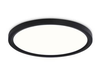 Светильник светодиодный ультратонкий FZ1906 BK черный IP54 26W 3000K-6500K CCT-переключатель D370*25 (Без ПДУ)
