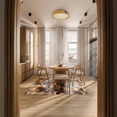 7721/120L AVRA LED SN 058 Светильник металл/пластик/белый/черный/дерево LED 120Вт 3000-6000K D700 IP20 пульт ДУ CORAGGIO