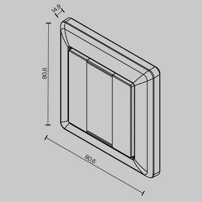 2-х кнопочная настенная панель DALI, 721043. TM Maytoni