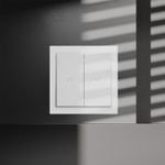 VLS020702 Выключатель встраиваемый VOLTUM S70 для жалюзи 10А, (белый матовый). (ТМ Maytoni)