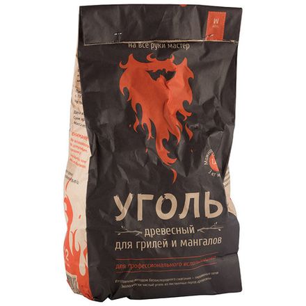 Уголь древесный PIKMEISTER, 1,2кг (пакет 10л)
