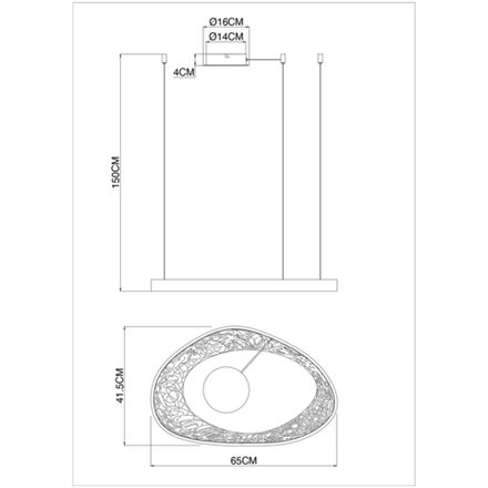 Подвесная люстра Arte Lamp CINTA A1847SP-36BK, 1хLED