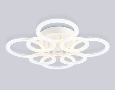 Светильник светодиодный потолочный FA8945/4+4 WH белый 106W 3000-6000K D670*120 (ПДУ ИК)