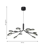 Подвесная/потолочная люстра Mugs 4252-12P, 12*LED*3W, 3060LM, 4000K. ТМ F-Promo