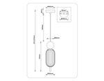 Светильник подвесной LH53101 BS/GR/FR латунь/серый/белый матовый G9 max 28W D100*330