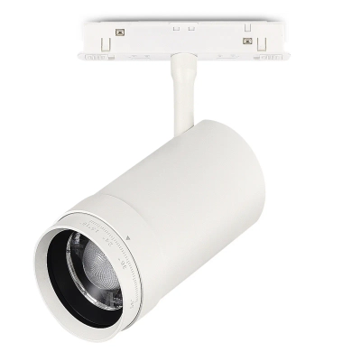 ST357.536.20 Магнитный трековый светильник ZOOM Белый LED 1*20W 3000K Lm Ra90 10-55° IP20 D60xH170 48VV