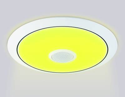 Музыкальный светодиодный светильник с подсветкой RGB FZ710 WH белый IP20 40W 3000-6500K+RGB Music 370*56 (ПДУ ИК)