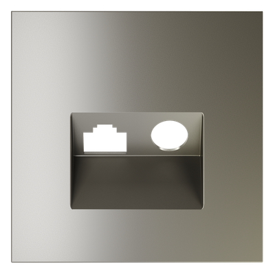 VLS002704 Накладка для розетки TV+RJ45 кат. 6, S70 (шелк). (ТМ Maytoni)