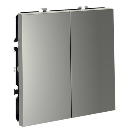 VLS020505 Перекрестный переключатель встраиваемый VOLTUM S70 двухклавишный 10А, (сталь). (ТМ Maytoni)