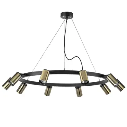 LR020310 Люстра RULLO 10х50W GU10 ЧЕРНЫЙ/БРОНЗА (571020+214431-10)