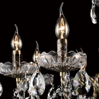 8190/8 CLASSI LN25 24 античная бронза, металл/хрусталь Люстра E14 8*40W 220V LINN