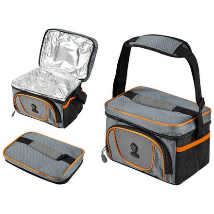 Термосумка Leonord ML15009, 5л, р-р: 23x17,5x16,5см, цвет: серый+оранжевый