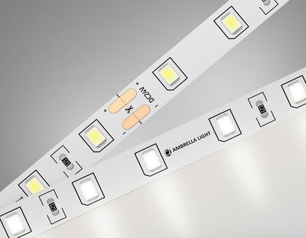 Светодиодная лента GS3002 2835 60Led/ 6W m/ 24V IP20 4500K/ 5000*8*1.2mm/ кратность резки 100mm (2 конт.)
