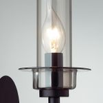 6555/1W CLASSI LN25 черный/дымчатый/металл/стекло Бра E14 1*40W 220V MADONNA