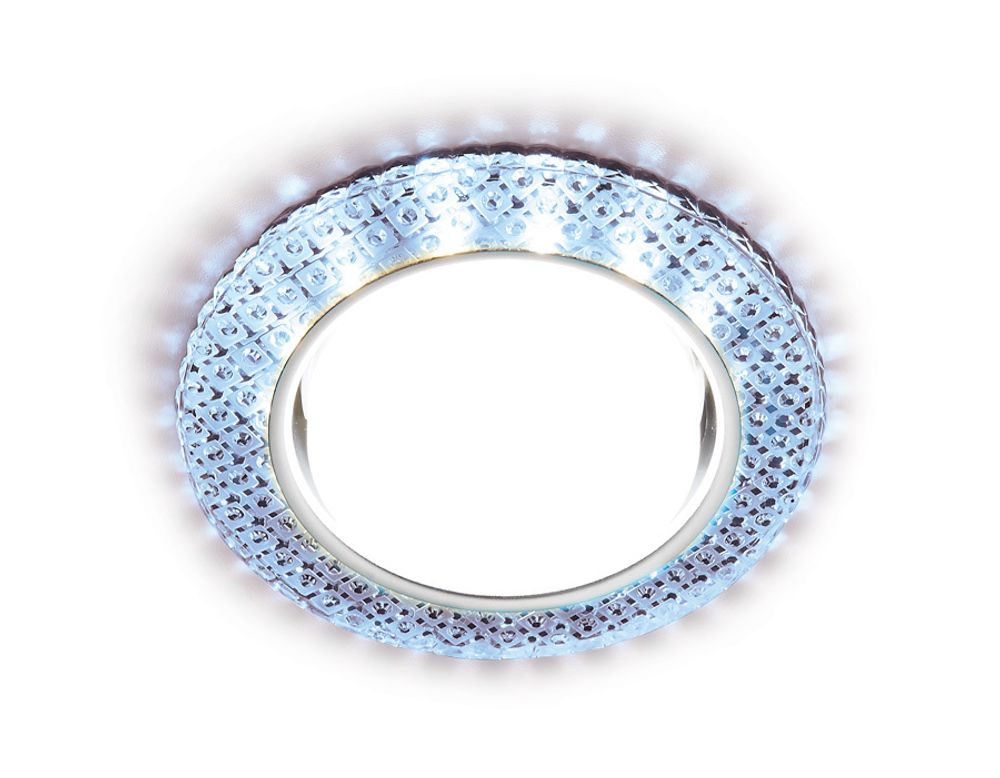 Встраиваемый точечный светильник со светодиодной лентой G296 CL/CLD хром/прозрачный GX53+3W(LED COLD)